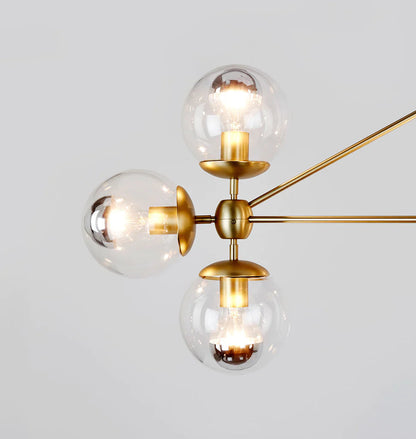 Modo 3-Sided 10-Globe Glass Chandelier 37"