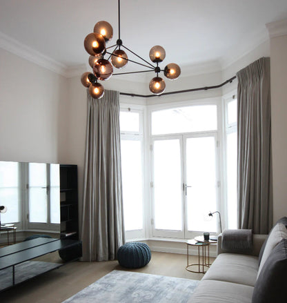 Modo 3-Sided 10-Globe Glass Chandelier 37"