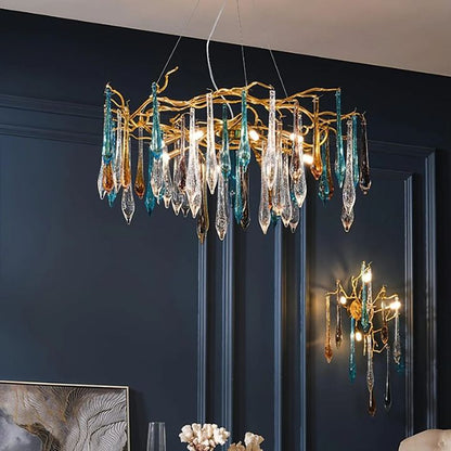 HA Teardrop Crystal Chandelier