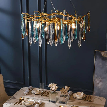 HA Teardrop Crystal Chandelier
