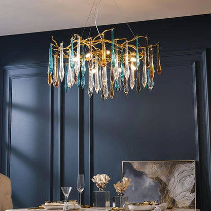 HA Teardrop Crystal Chandelier