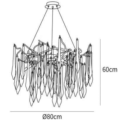 HA Teardrop Crystal Chandelier