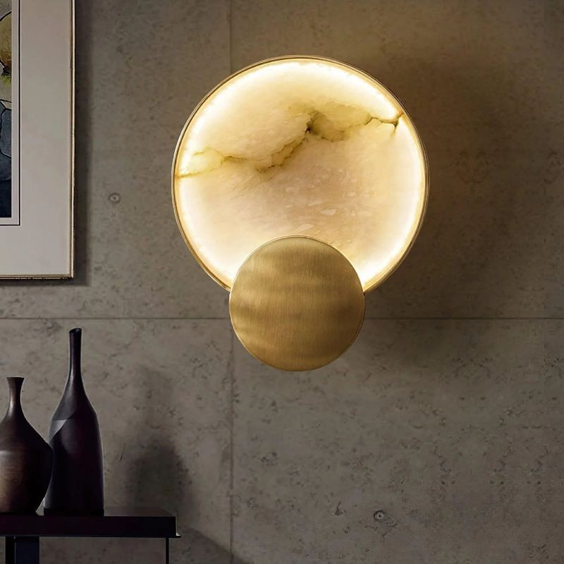 Terre Sve Alabaster Wall Sconce