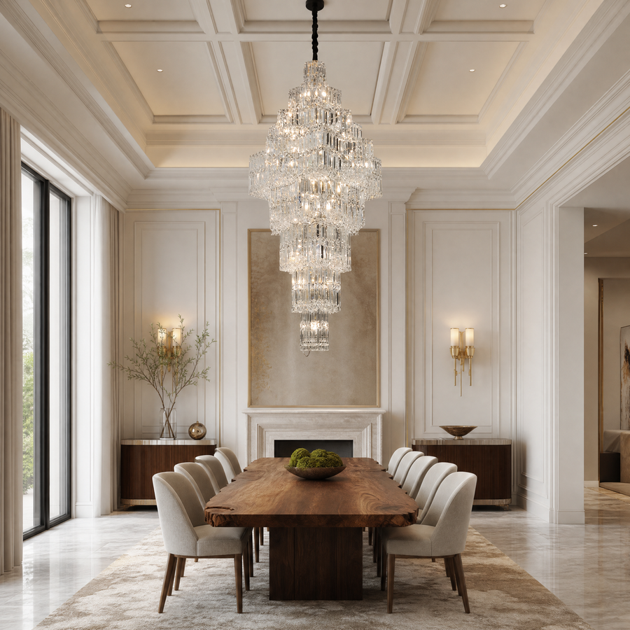 Universo Crystal Halo Chandelier