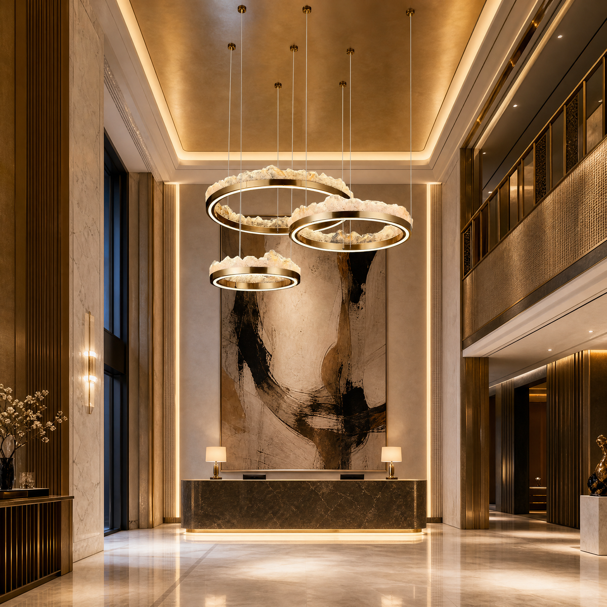 Vast Realm Modern Multi-Tier Cluster Chandelier