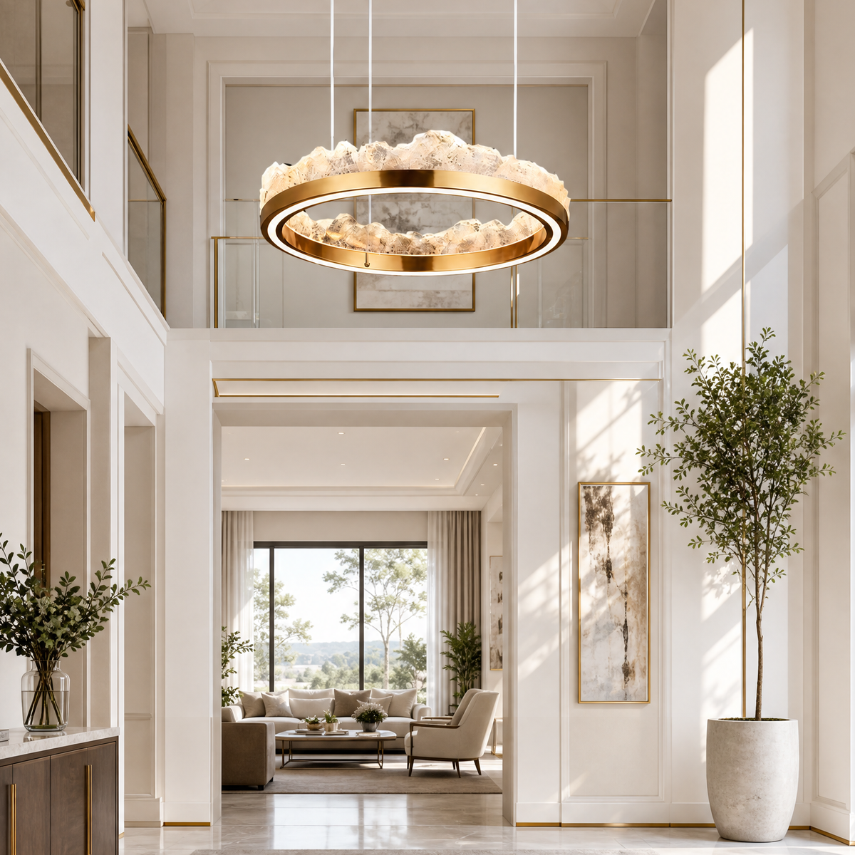 Vast Realm Modern Sculptural Pendant Light