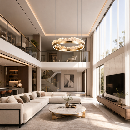 Vast Realm Modern Sculptural Pendant Light