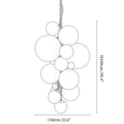 Velymo Grapetta Grape Swag Chandelier 23.6"