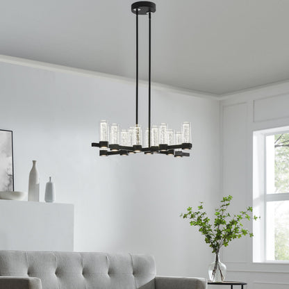 Victory 12 Light Chandelier Matte Black