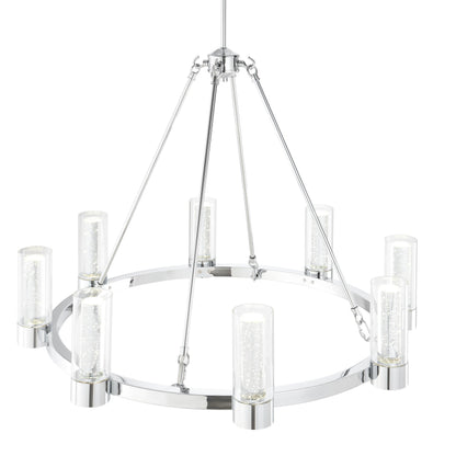 Victory 8 Light Chandelier Chrome