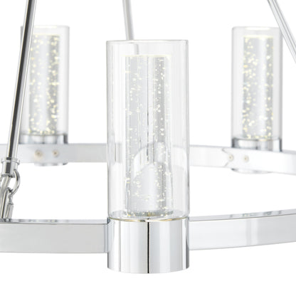 Victory 8 Light Chandelier Chrome