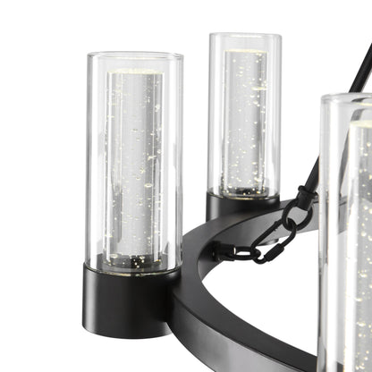 Victory 8 Light Chandelier Matte Black