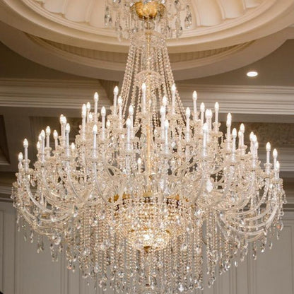 Extra Large Classic Traditional Crystal Chandelier 60/72/90 Lights for Hotel/Showroom/Foyer/Wedding Hall/Coffee Shop