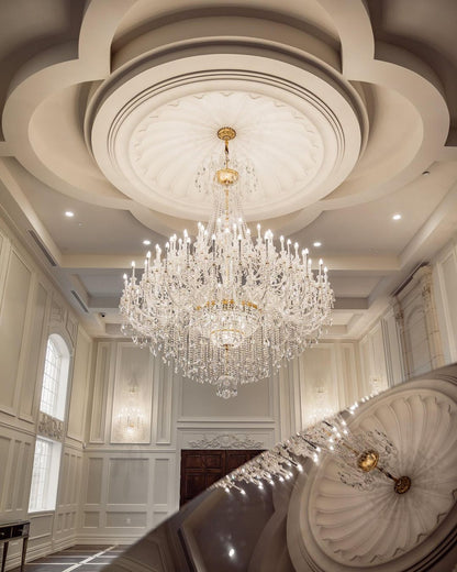 Extra Large Classic Traditional Crystal Chandelier 60/72/90 Lights for Hotel/Showroom/Foyer/Wedding Hall/Coffee Shop