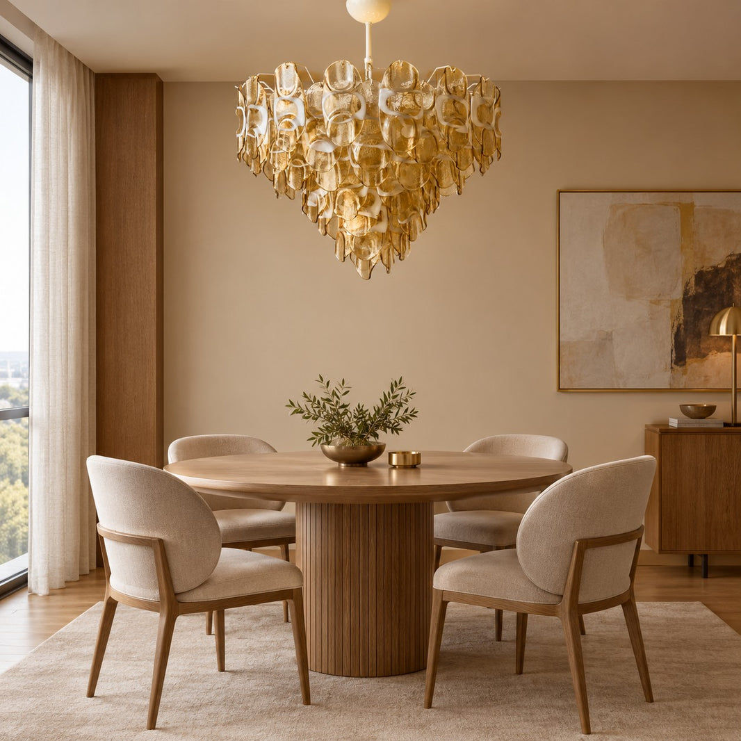 Vivara Glass Chandelier 39.4"