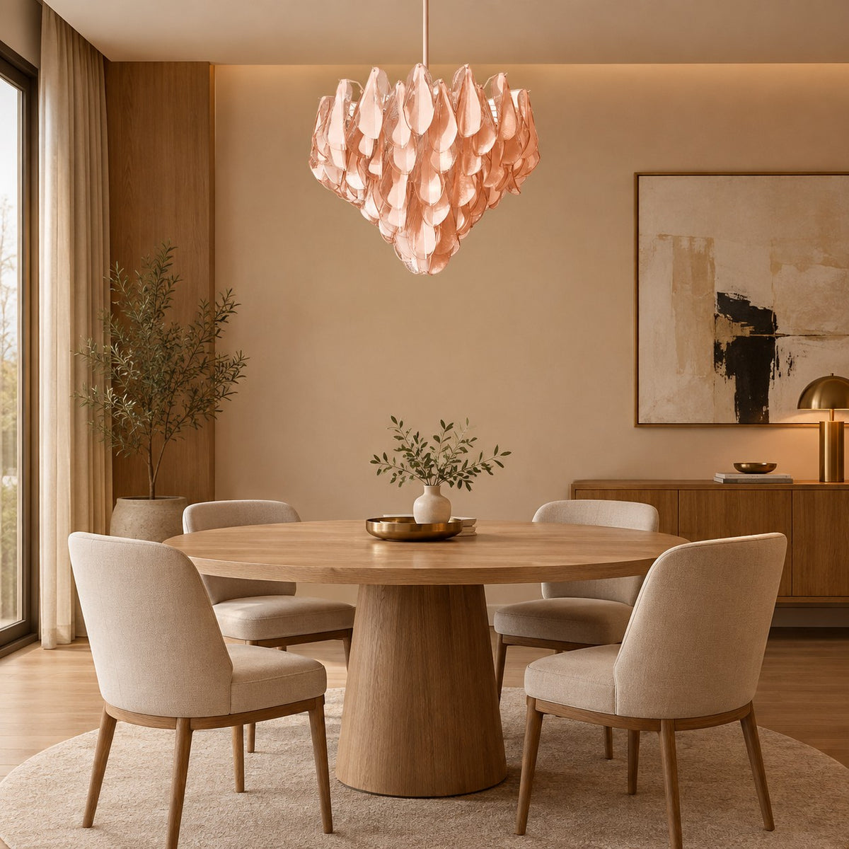 Vivara Glass Chandelier 39.4"