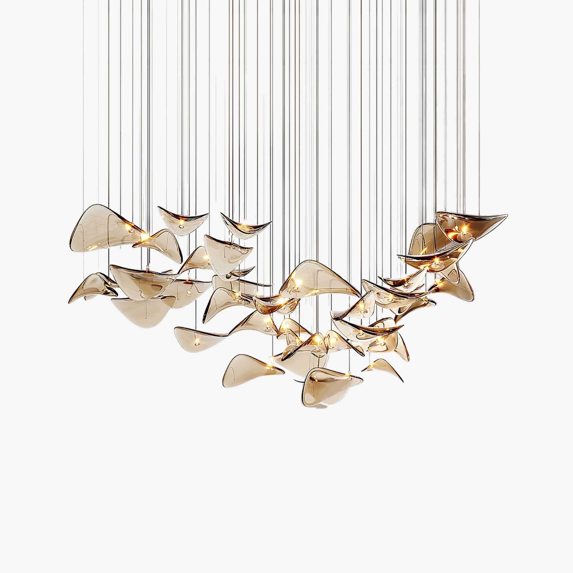 Wave Floating Leaf Chandelier