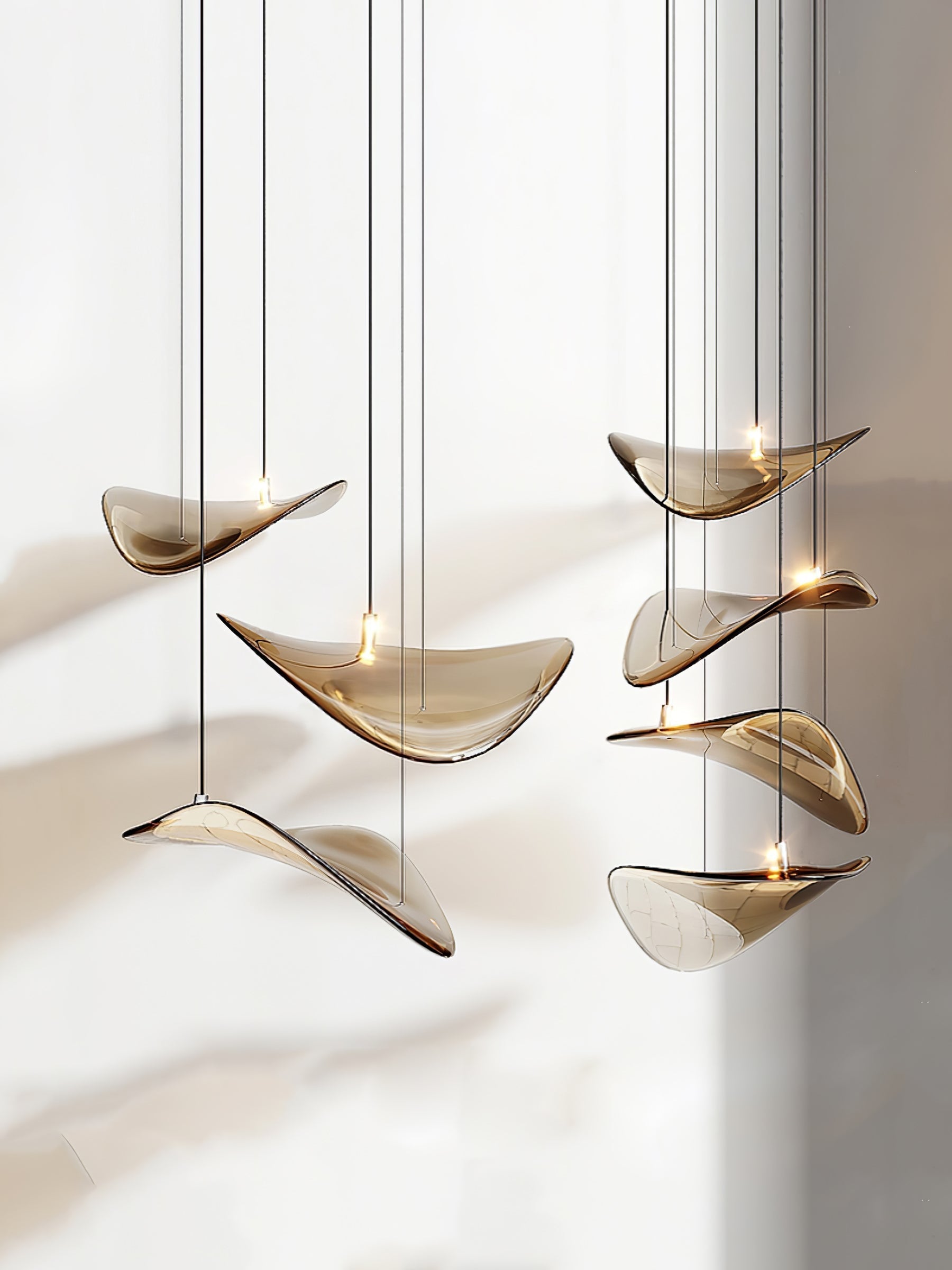 Wave Floating Leaf Chandelier