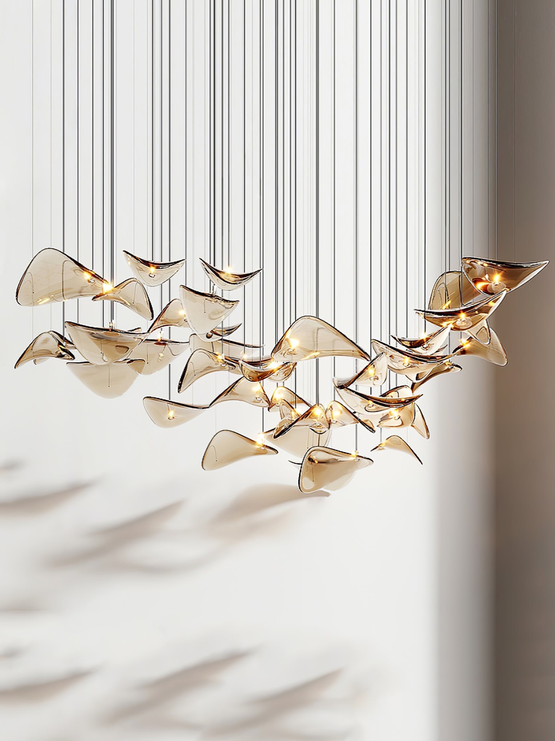 Wave Floating Leaf Chandelier