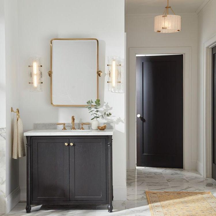 Willamette 16" Art Deco Wall Sconce with Brass Finish