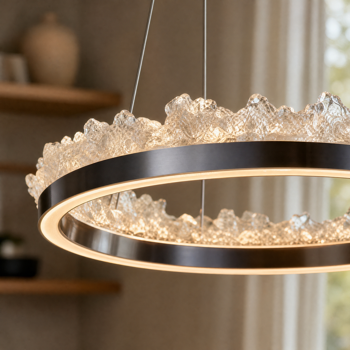 Wind & Wave Modern Sculptural Pendant Light