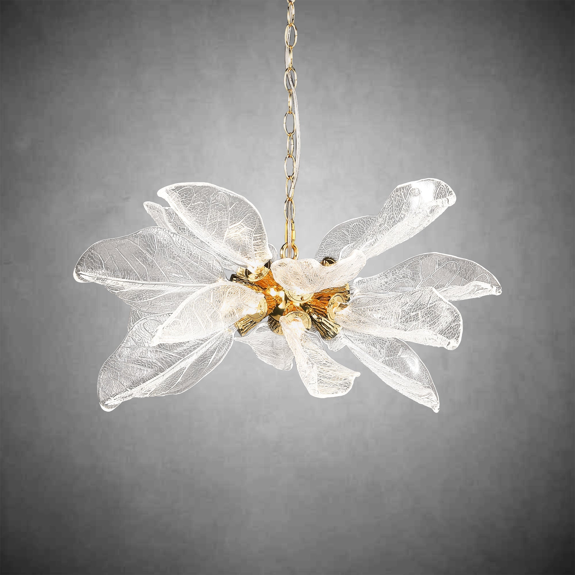 Modern Crystal Leaf Chandelier