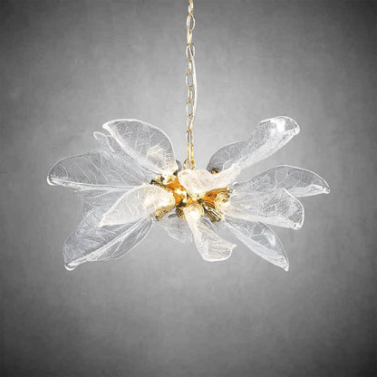 Modern Crystal Leaf Chandelier