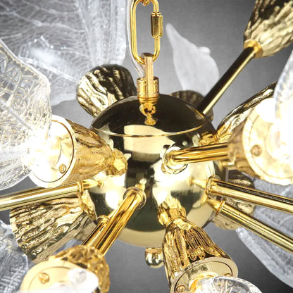 Modern Crystal Leaf Chandelier