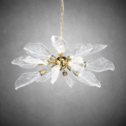 Modern Crystal Leaf Chandelier