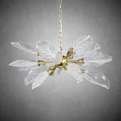 Modern Crystal Leaf Chandelier
