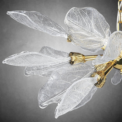 Modern Crystal Leaf Chandelier