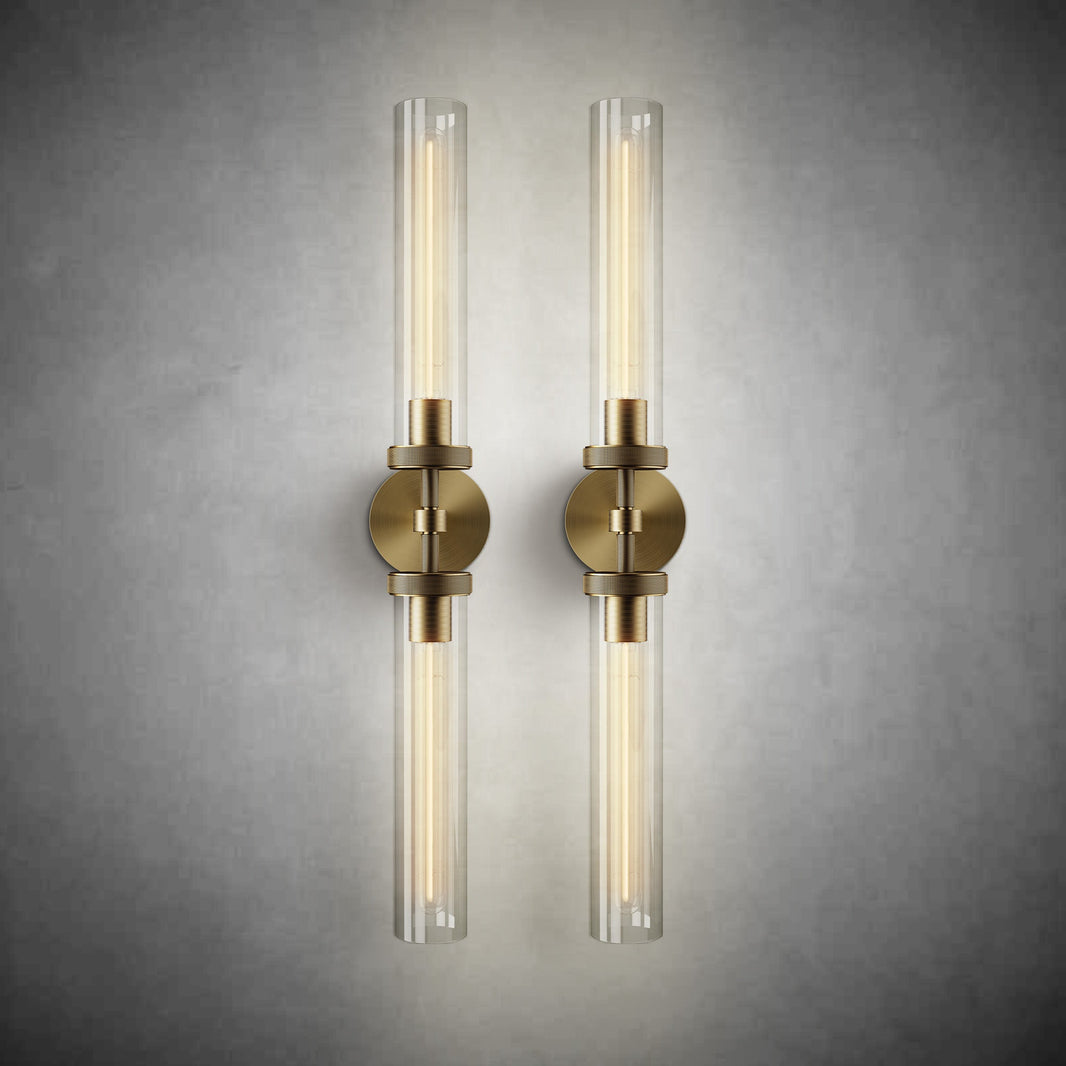 Modern Glass Tube Wall Lamp (2 Pieces)
