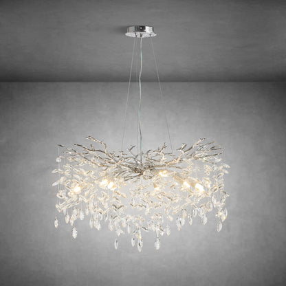 Modern Gold Tree Branch Crystal Chandelier