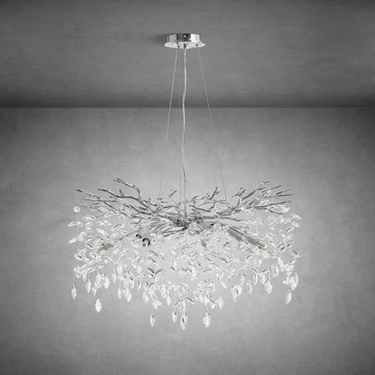 Modern Gold Tree Branch Crystal Chandelier