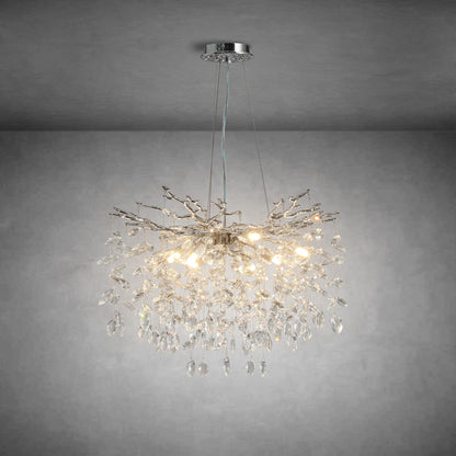 Modern Gold Tree Branch Crystal Chandelier