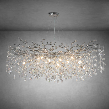 Modern Gold Tree Branch Crystal Chandelier