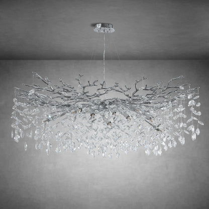 Modern Gold Tree Branch Crystal Chandelier