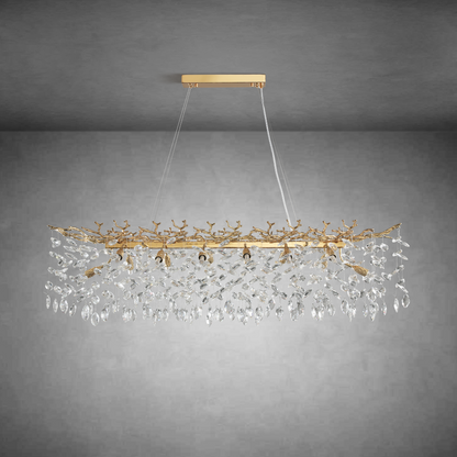 Modern Gold Tree Branch Crystal Chandelier