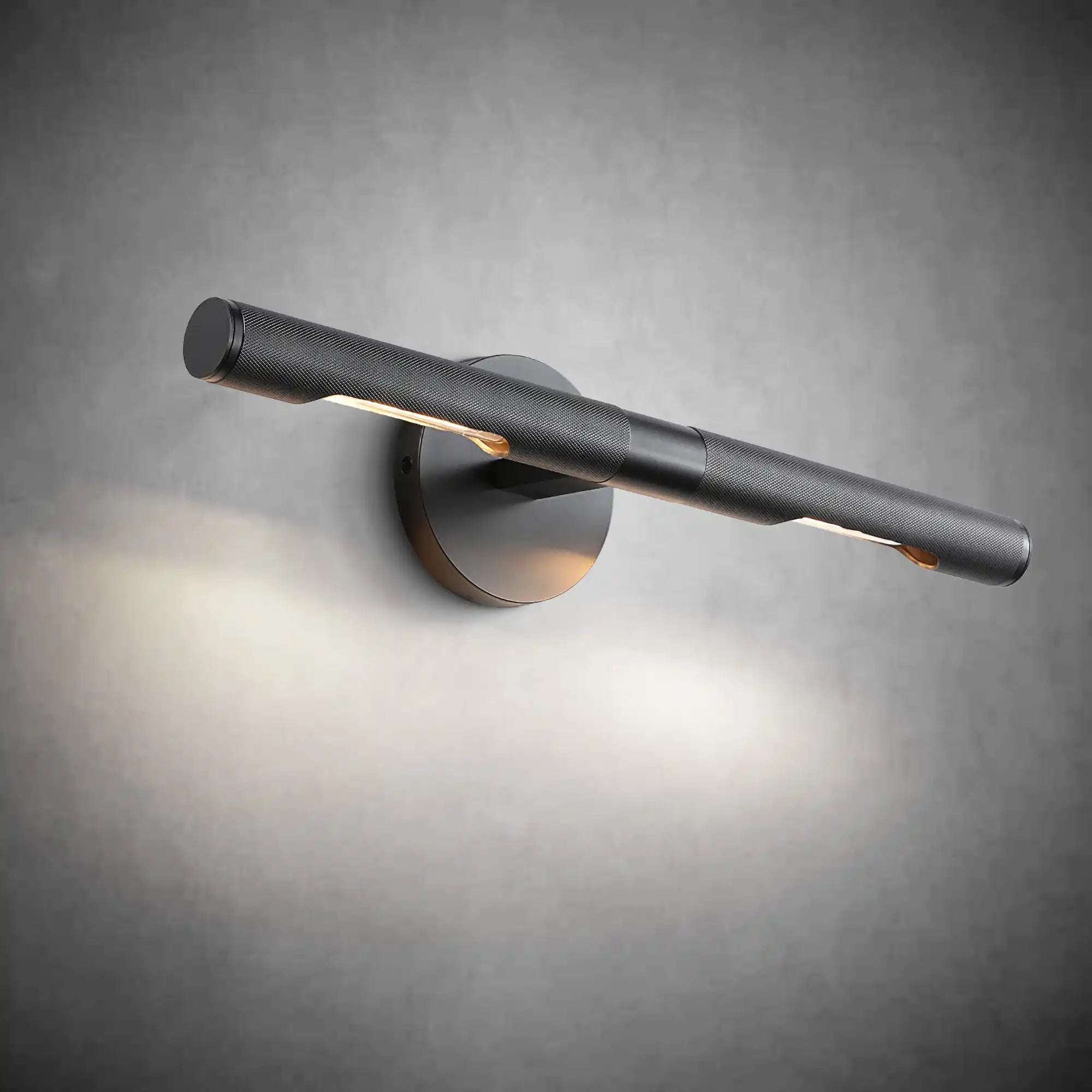 Black Copper Bathroom Wall Sconce Light with 360° Rotatable Shade