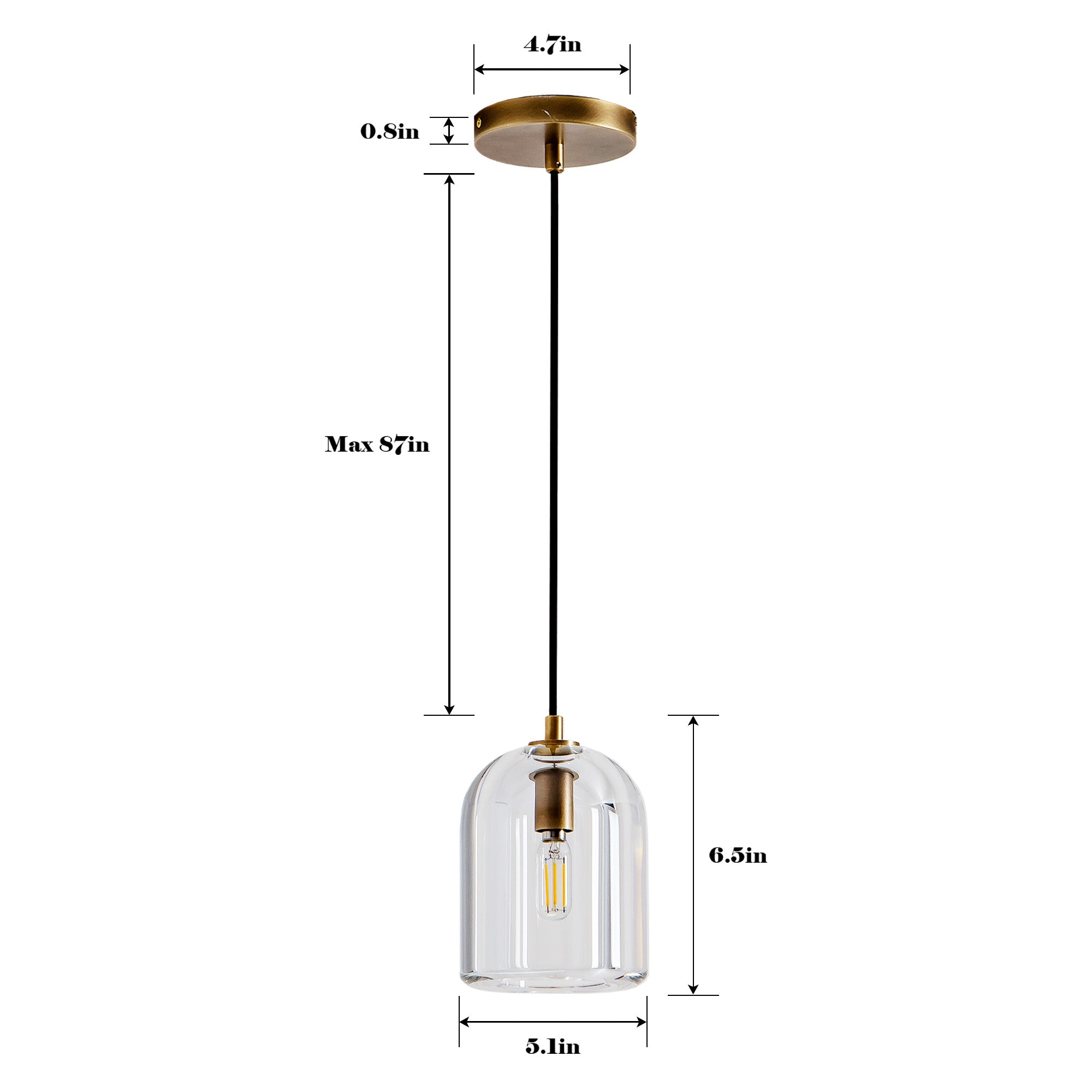 Crystal Modern Bell-Shaped Pendant Light