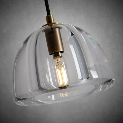 Hemispherical Crystal Pendant Light