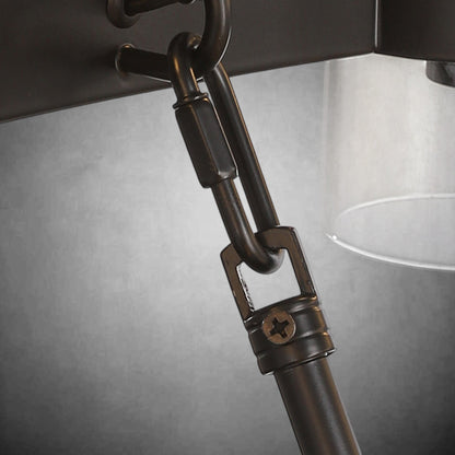 Two-Tier Wagon Wheel Chandelier with Glass Shades