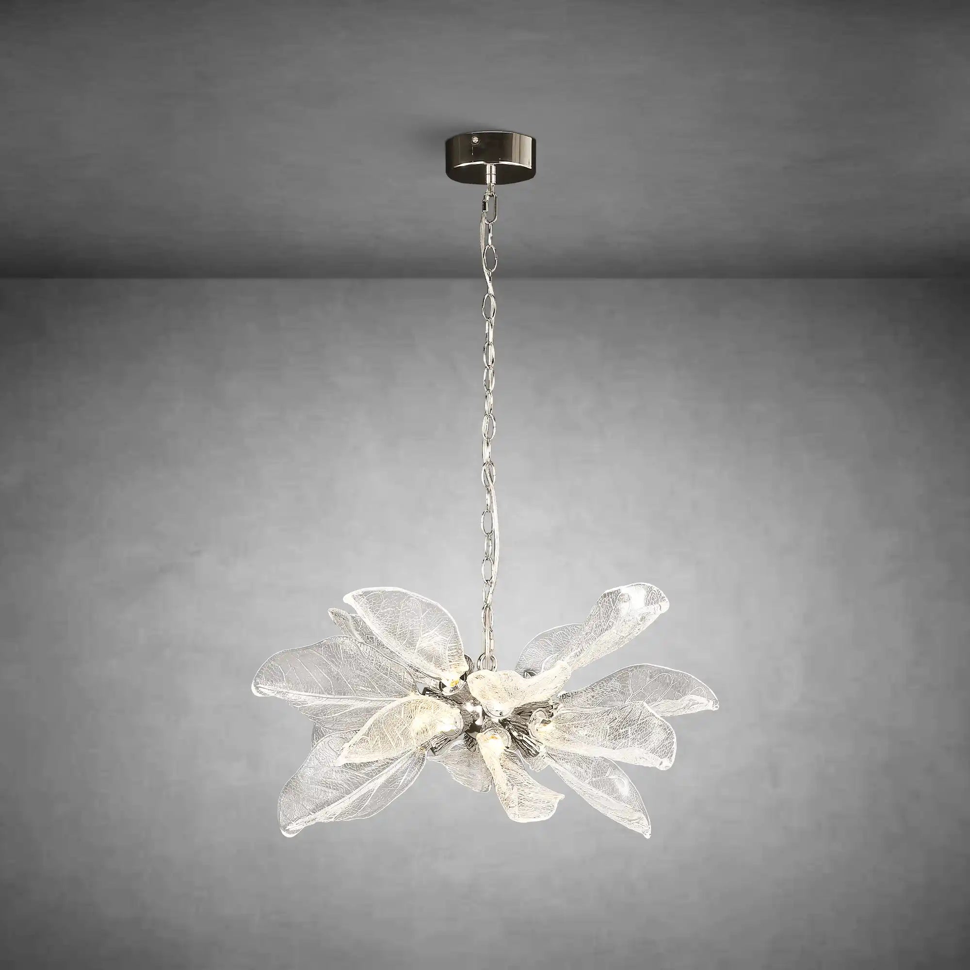 Modern Crystal Leaf Chandelier