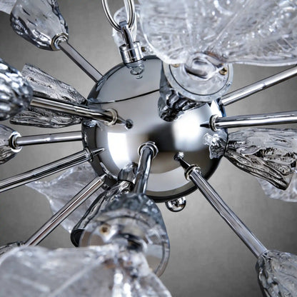 Modern Crystal Leaf Chandelier