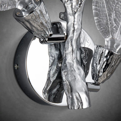 Silver Leaf Dimmable LED Wall Sconce – Modern Home Lighting