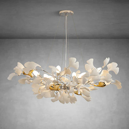 Ceramic Ginkgo Leaf Chandelier