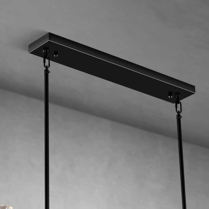 Modern 72" Rectangle K9 Crystal Chandelier for Dining Room