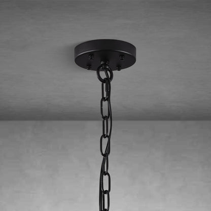Round Brass Crystal Wagon Wheel Chandelier