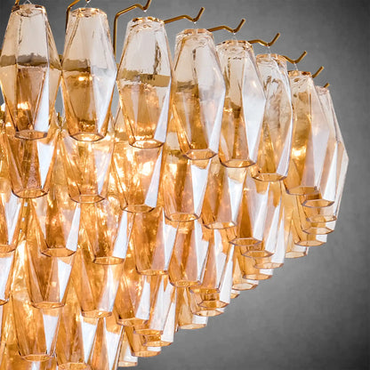 37" Extra Large Chandelier 14-Light Gold Modern Round Chandelier for Living Room