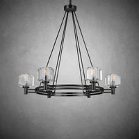 Round Crystal Chandelier, 36" K9 Crystal Chandeliers for Dining Room